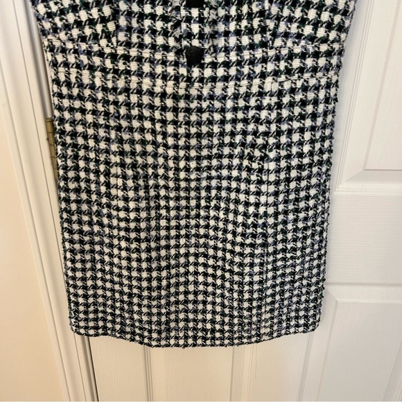 Veronica Beard Julie Sleeveless Tweed Dress in Blue/Pinegrove Multi Size 6 - Picture 9 of 14